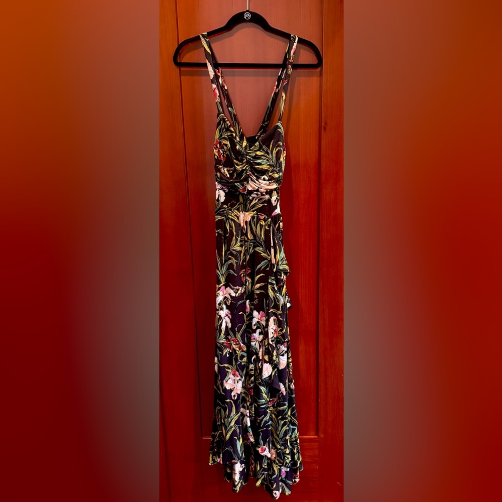 Anthropologie Maeve Classic Tropical Floral on Black Apparel